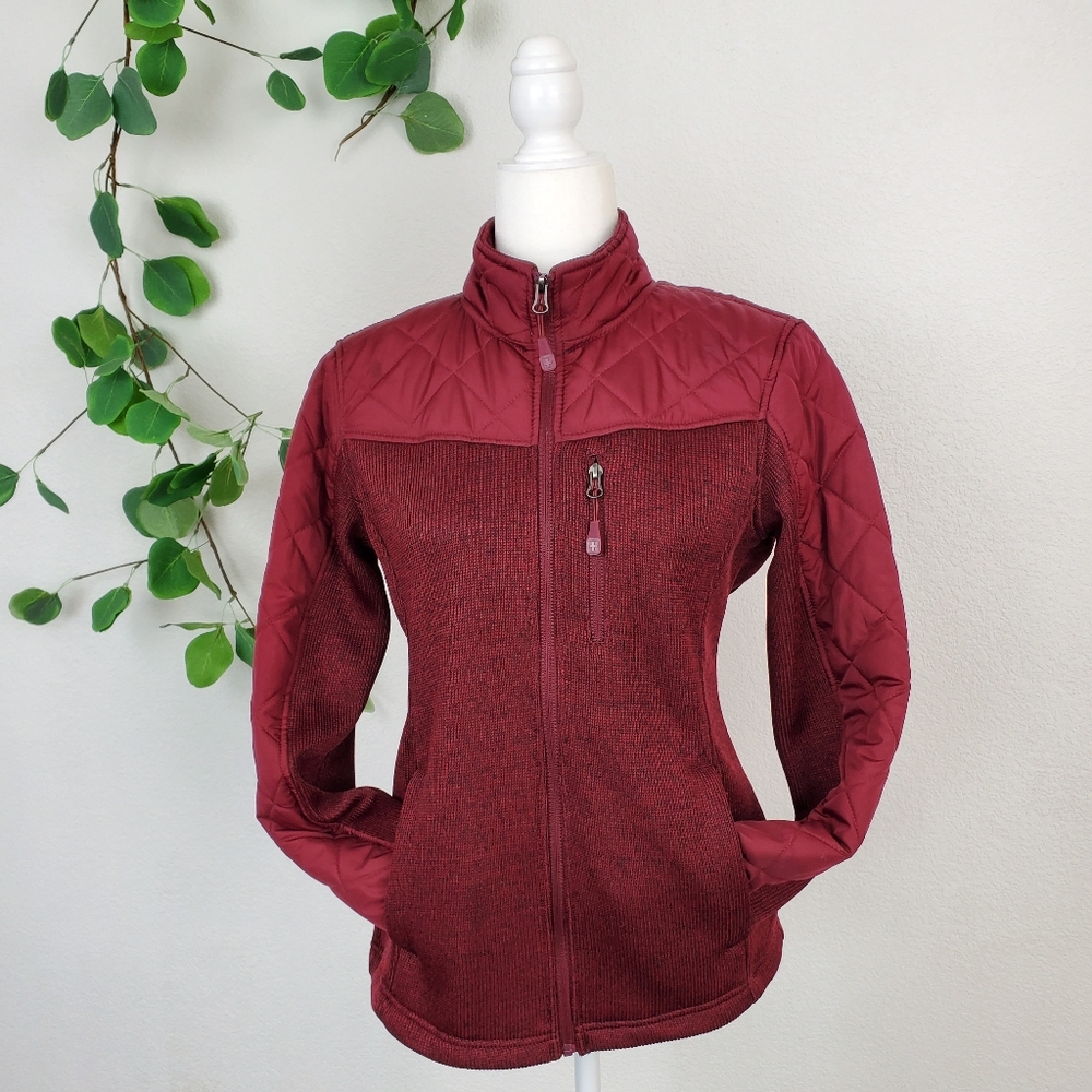 SWISS TECH Half Quilted Mock Zip Jacket